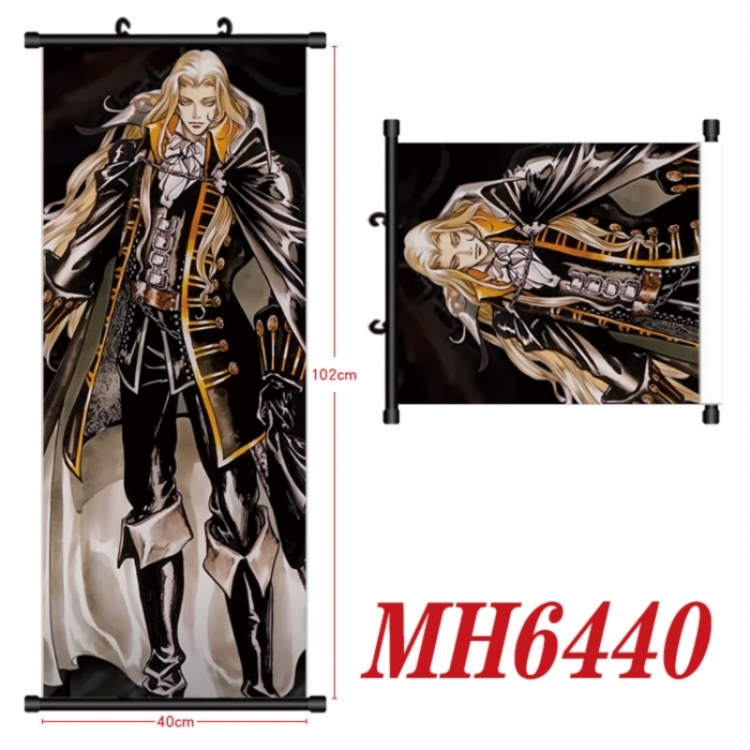 CASTLEVANIA Anime black Plastic rod Cloth painting Wall Scroll 40X102CM 