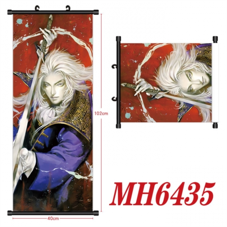 CASTLEVANIA Anime black Plastic rod Cloth painting Wall Scroll 40X102CM 