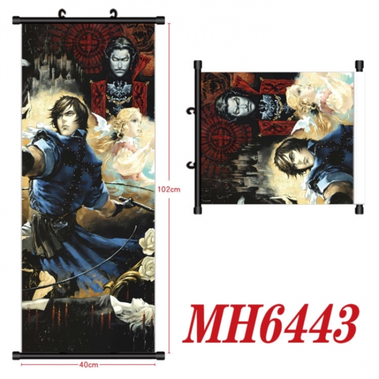 CASTLEVANIA Anime black Plastic rod Cloth painting Wall Scroll 40X102CM