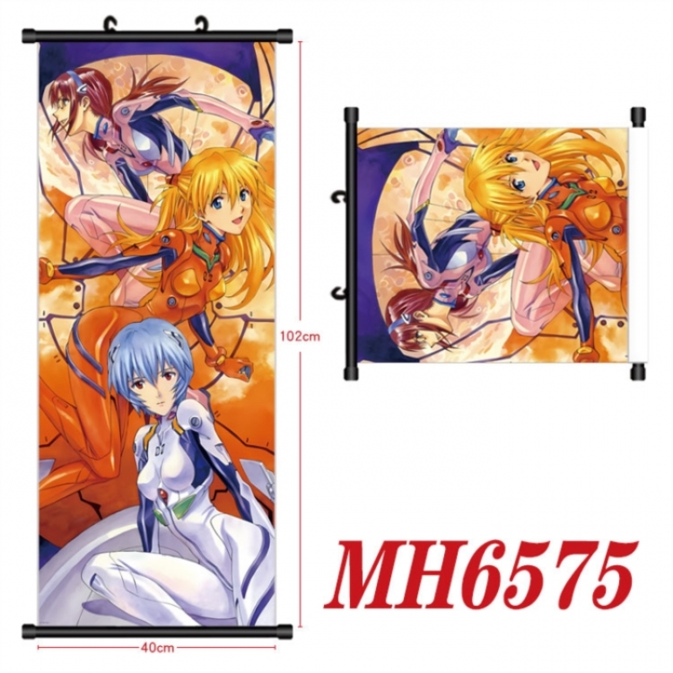 EVA Anime black Plastic rod Cloth painting Wall Scroll 40X102CM