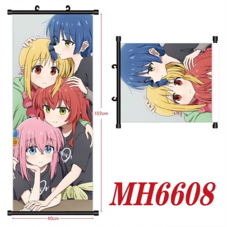BOCCHI THE ROCK! Anime black Plastic rod Cloth painting Wall Scroll 40X102CM