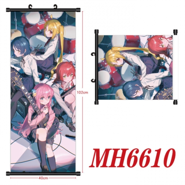 BOCCHI THE ROCK! Anime black Plastic rod Cloth painting Wall Scroll 40X102CM