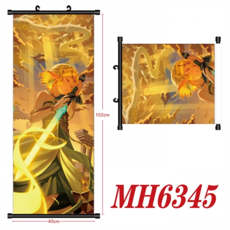 The Legend of Zelda Anime black Plastic rod Cloth painting Wall Scroll 40X102CM