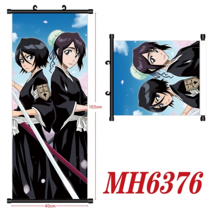 Bleach Anime black Plastic rod Cloth painting Wall Scroll 40X102CM