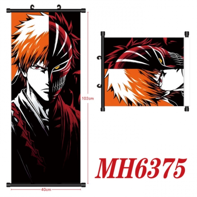 Bleach Anime black Plastic rod Cloth painting Wall Scroll 40X102CM