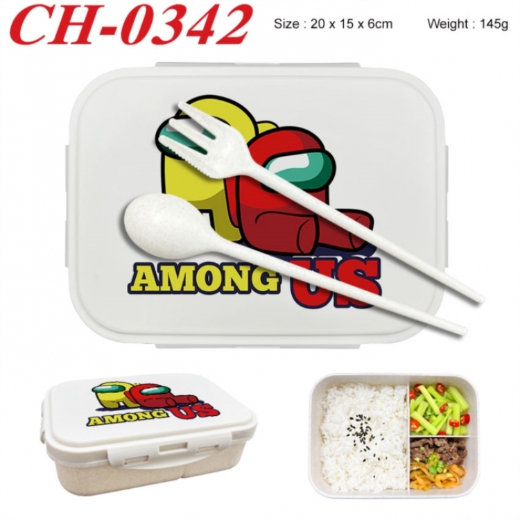 Among Us Anime themed UV printed student lunch box 20x15x6cm 145g
