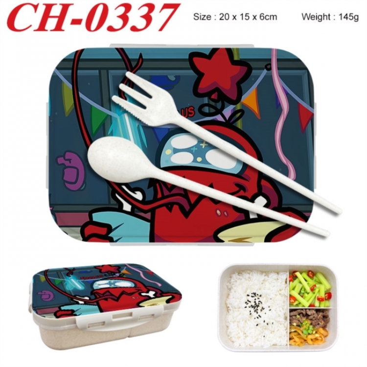 Among Us Anime themed UV printed student lunch box 20x15x6cm 145g