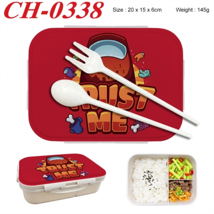 Among Us Anime themed UV printed student lunch box 20x15x6cm 145g