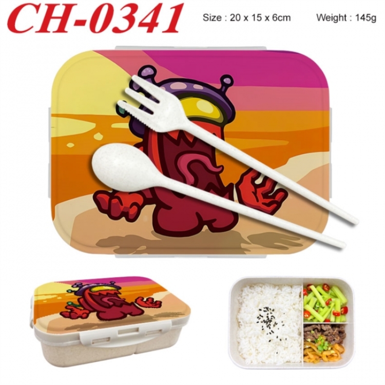 Among Us Anime themed UV printed student lunch box 20x15x6cm 145g