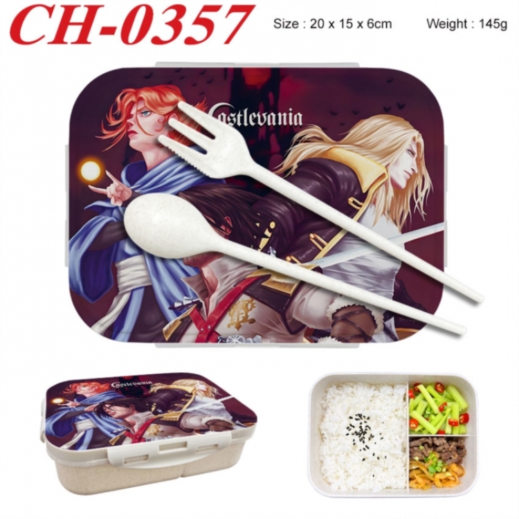 CASTLEVANIA Anime themed UV printed student lunch box 20x15x6cm 145g