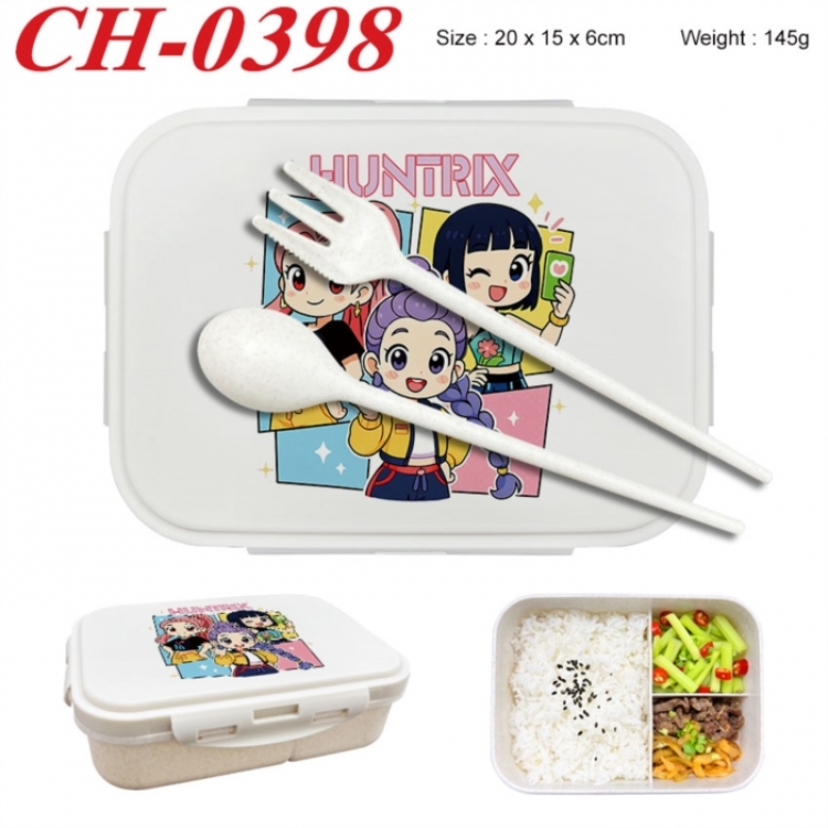 K-Pop Demon Hunters Anime themed UV printed student lunch box 20x15x6cm 145g