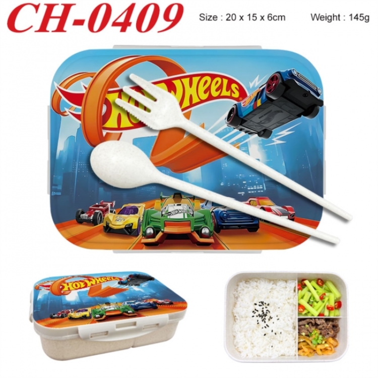 Hot wheels Anime themed UV printed student lunch box 20x15x6cm 145g