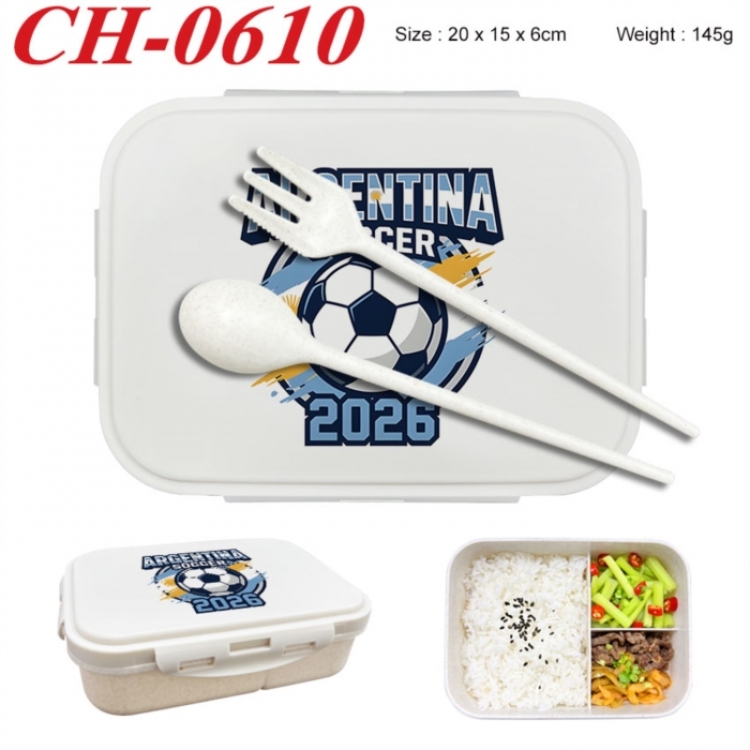 WORLD CUP  Anime themed UV printed student lunch box 20x15x6cm 145g