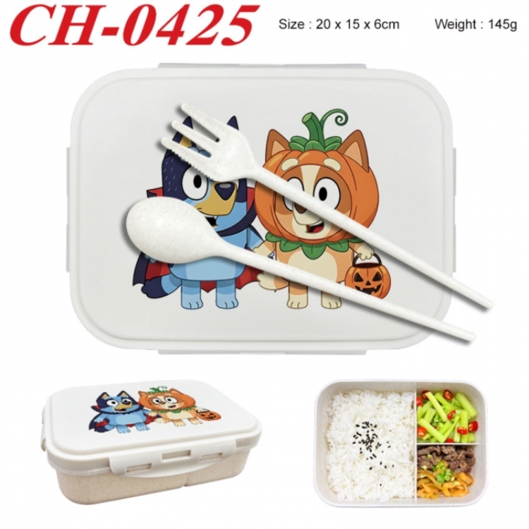 Bluey Anime themed UV printed student lunch box 20x15x6cm 145g