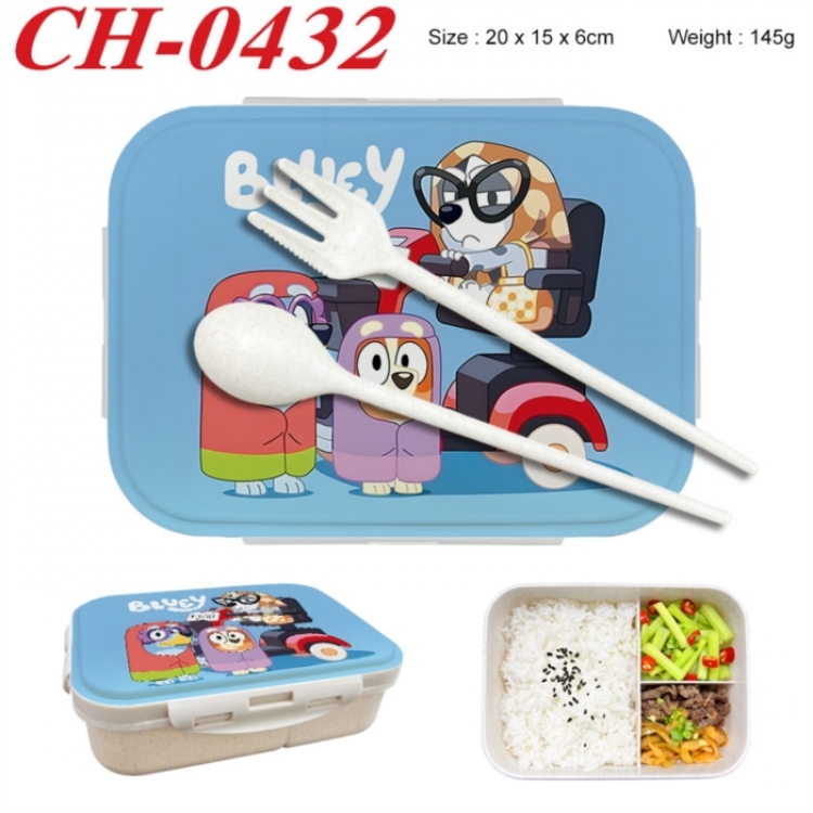 Bluey Anime themed UV printed student lunch box 20x15x6cm 145g