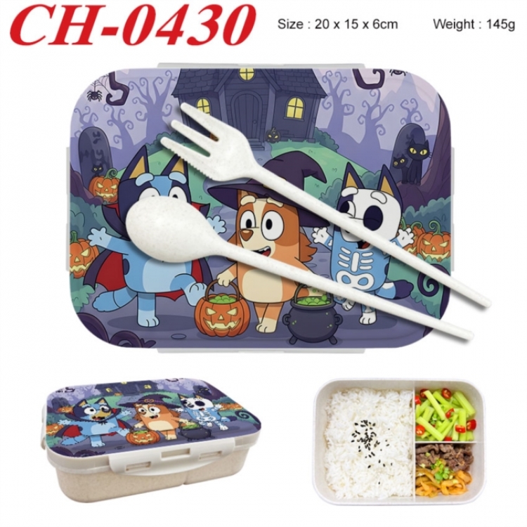 Bluey Anime themed UV printed student lunch box 20x15x6cm 145g