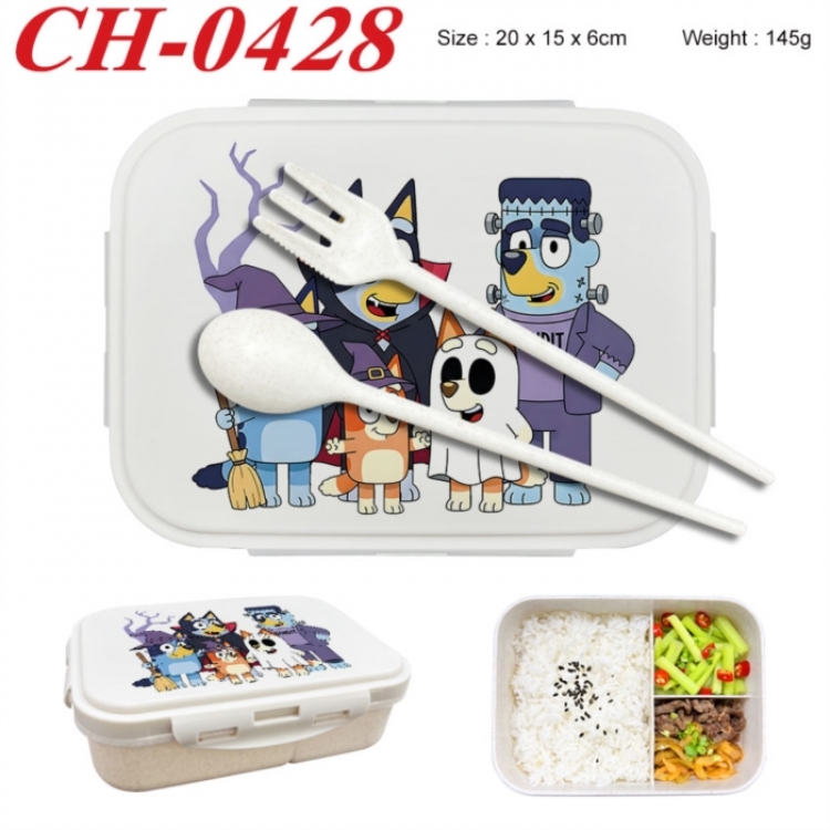 Bluey Anime themed UV printed student lunch box 20x15x6cm 145g