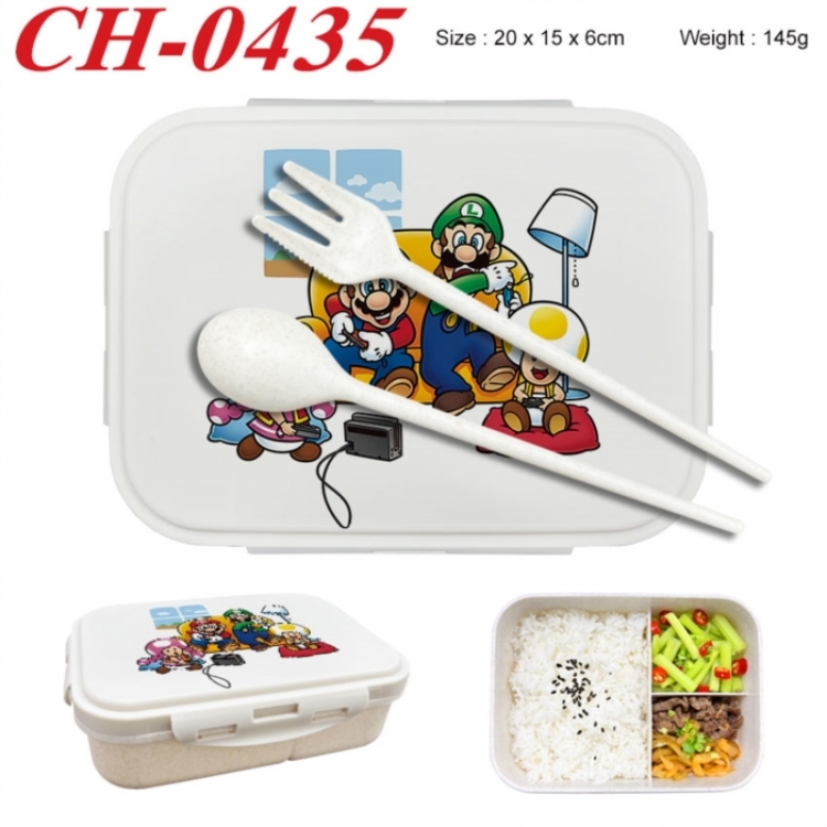 Super Mario Anime themed UV printed student lunch box 20x15x6cm 145g