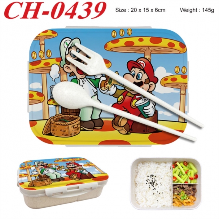 Super Mario Anime themed UV printed student lunch box 20x15x6cm 145g