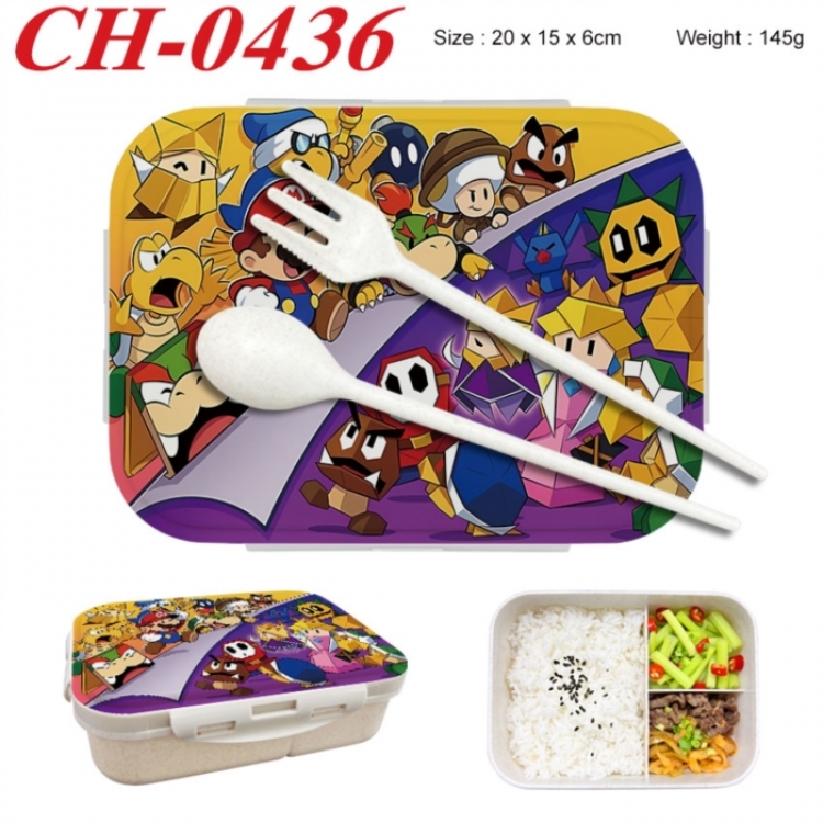 Super Mario Anime themed UV printed student lunch box 20x15x6cm 145g