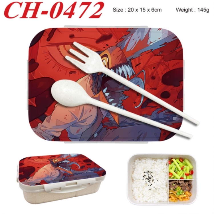 Chainsaw Man Anime themed UV printed student lunch box 20x15x6cm 145g