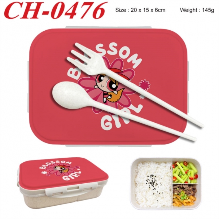 The Powerpuff Girls Anime themed UV printed student lunch box 20x15x6cm 145g