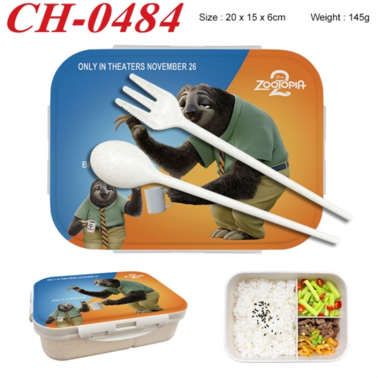 Zootopia Anime themed UV printed student lunch box 20x15x6cm 145g