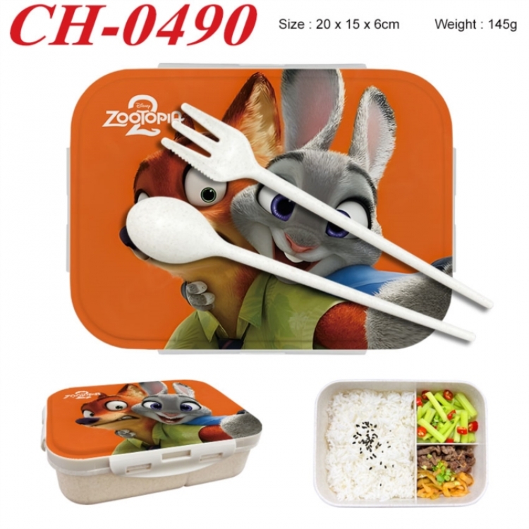 Zootopia Anime themed UV printed student lunch box 20x15x6cm 145g