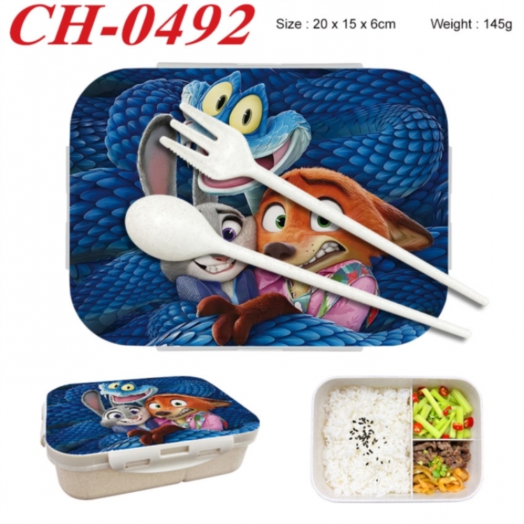 Zootopia Anime themed UV printed student lunch box 20x15x6cm 145g