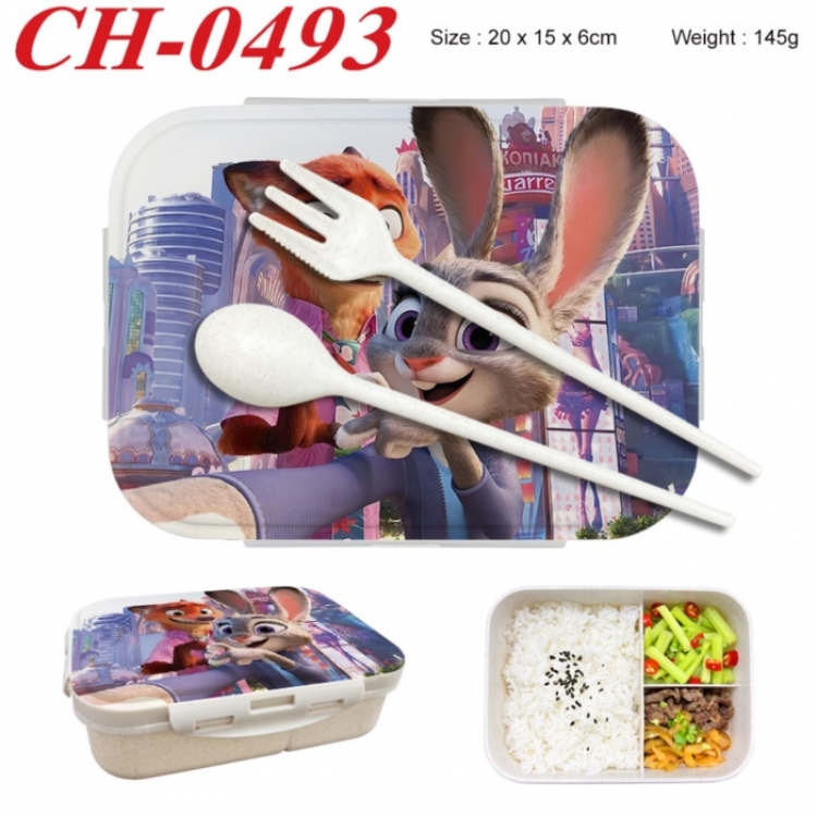 Zootopia Anime themed UV printed student lunch box 20x15x6cm 145g