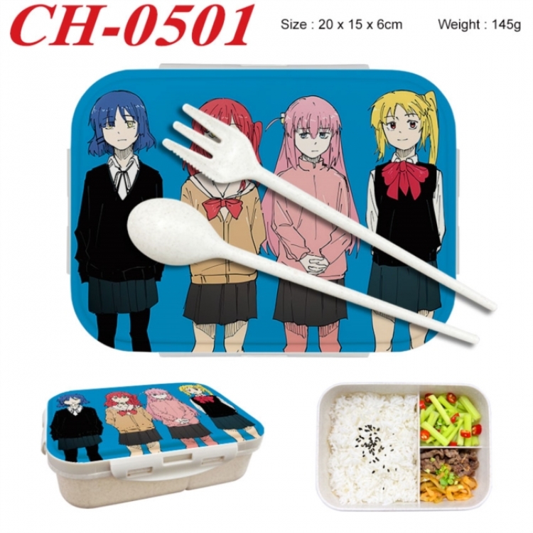 BOCCHI THE ROCK! Anime themed UV printed student lunch box 20x15x6cm 145g