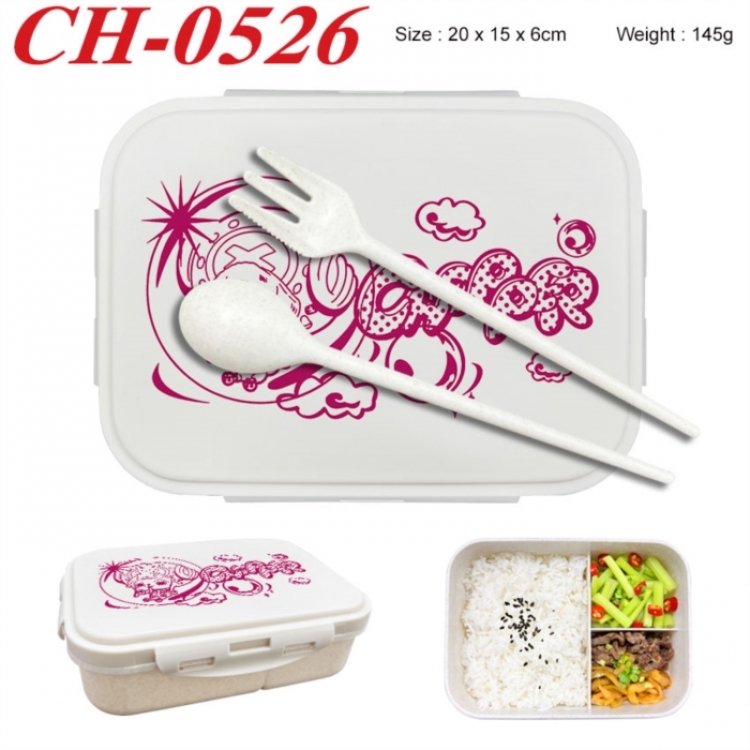 One Piece Anime themed UV printed student lunch box 20x15x6cm 145g