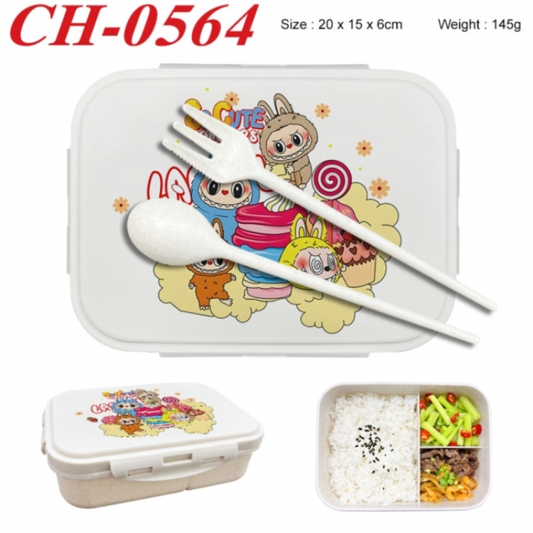 Labubu Anime themed UV printed student lunch box 20x15x6cm 145g