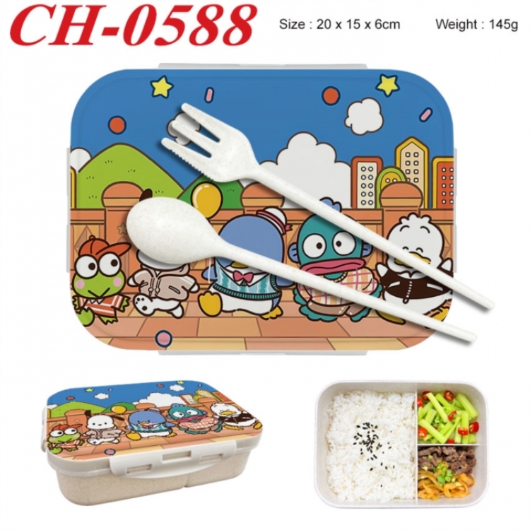 Sanrio Anime themed UV printed student lunch box 20x15x6cm 145g