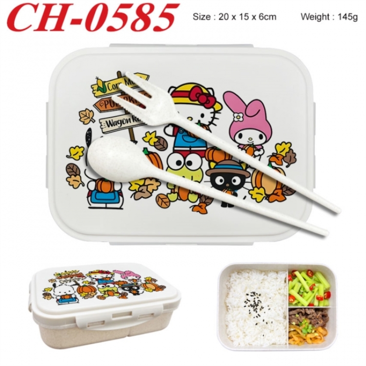 Sanrio Anime themed UV printed student lunch box 20x15x6cm 145g