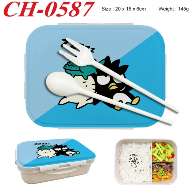 Sanrio Anime themed UV printed student lunch box 20x15x6cm 145g