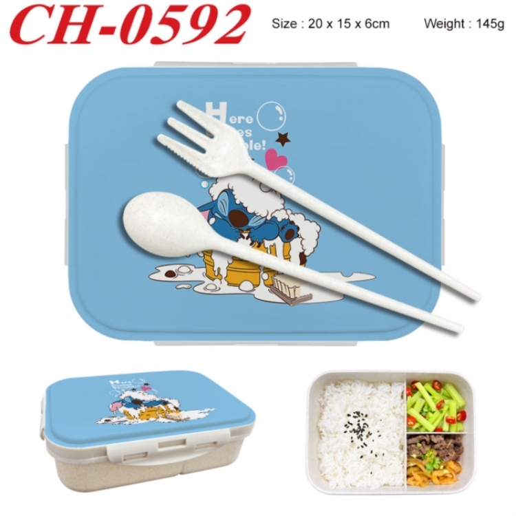 Lilo & Stitch Anime themed UV printed student lunch box 20x15x6cm 145g