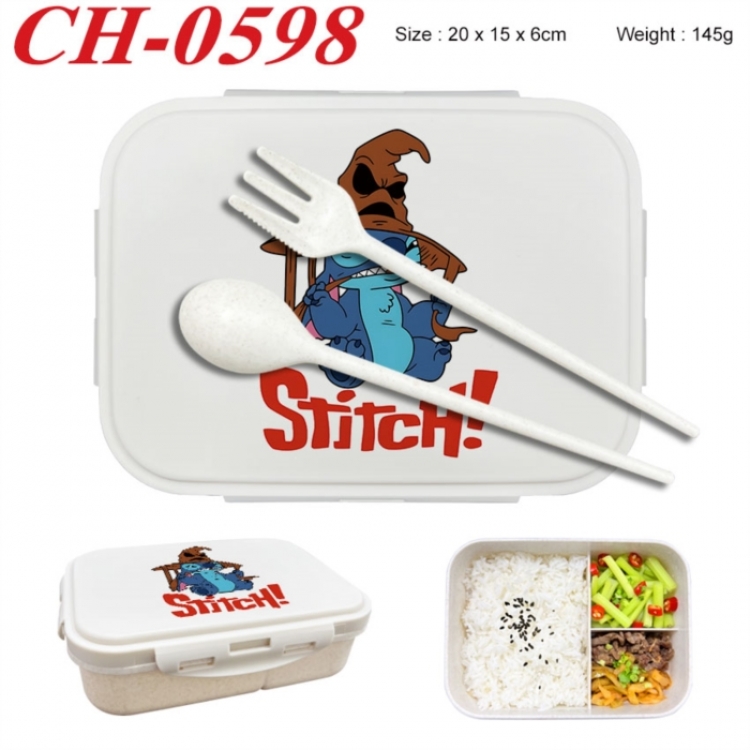 Lilo & Stitch Anime themed UV printed student lunch box 20x15x6cm 145g