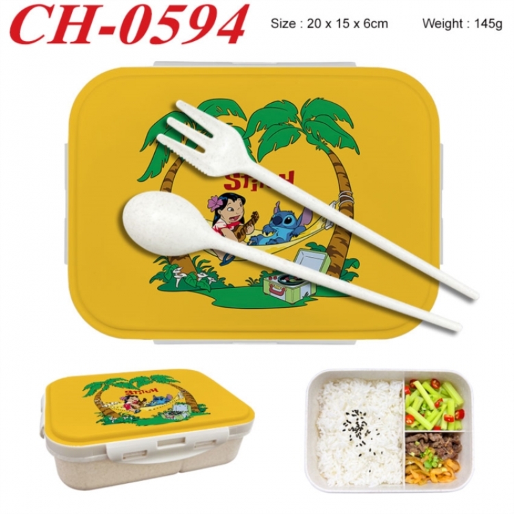 Lilo & Stitch Anime themed UV printed student lunch box 20x15x6cm 145g