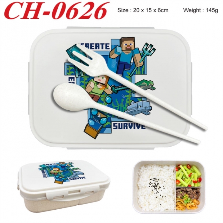 Minecraft Anime themed UV printed student lunch box 20x15x6cm 145g