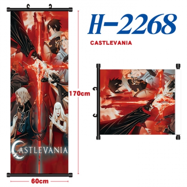 CASTLEVANIA Black plastic rod cloth hanging canvas painting Wall Scroll 60x170cm