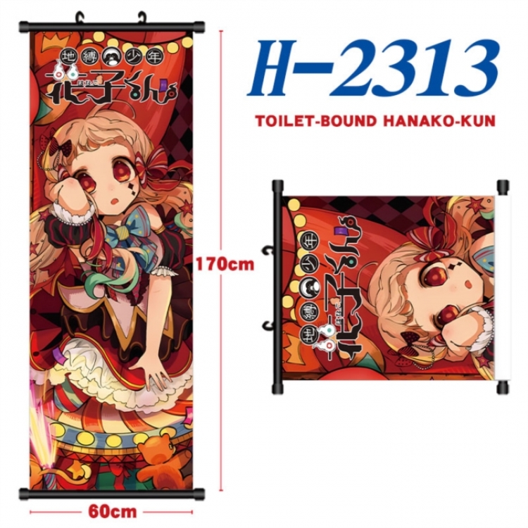 Toilet-bound Hanako-kun Black plastic rod cloth hanging canvas painting Wall Scroll 60x170cm