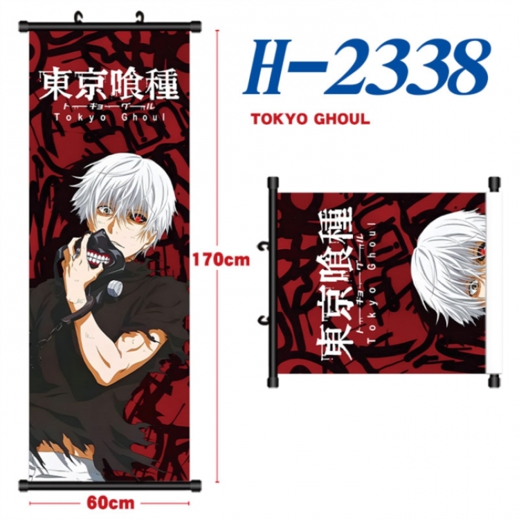 Tokyo Ghoul Black plastic rod cloth hanging canvas painting Wall Scroll 60x170cm