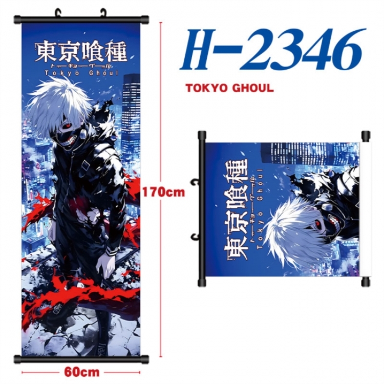 Tokyo Ghoul Black plastic rod cloth hanging canvas painting Wall Scroll 60x170cm