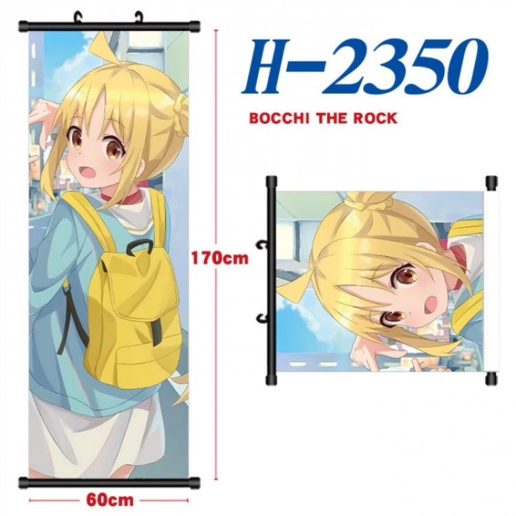 BOCCHI THE ROCK! Black plastic rod cloth hanging canvas painting Wall Scroll 60x170cm