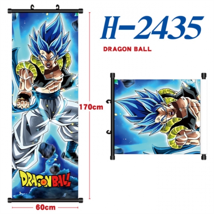 DRAGON BALL Black plastic rod cloth hanging canvas painting Wall Scroll 60x170cm