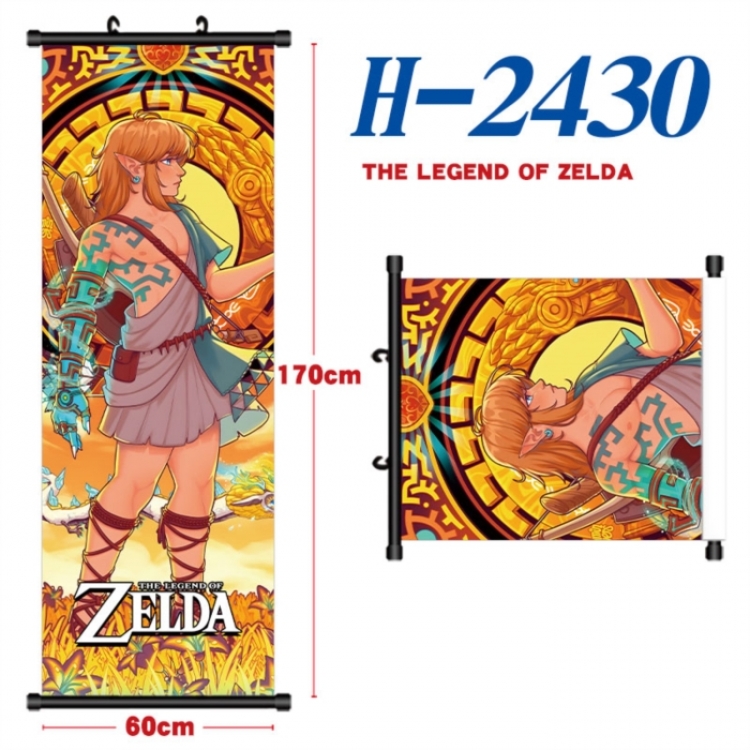 The Legend of Zelda Black plastic rod cloth hanging canvas painting Wall Scroll 60x170cm