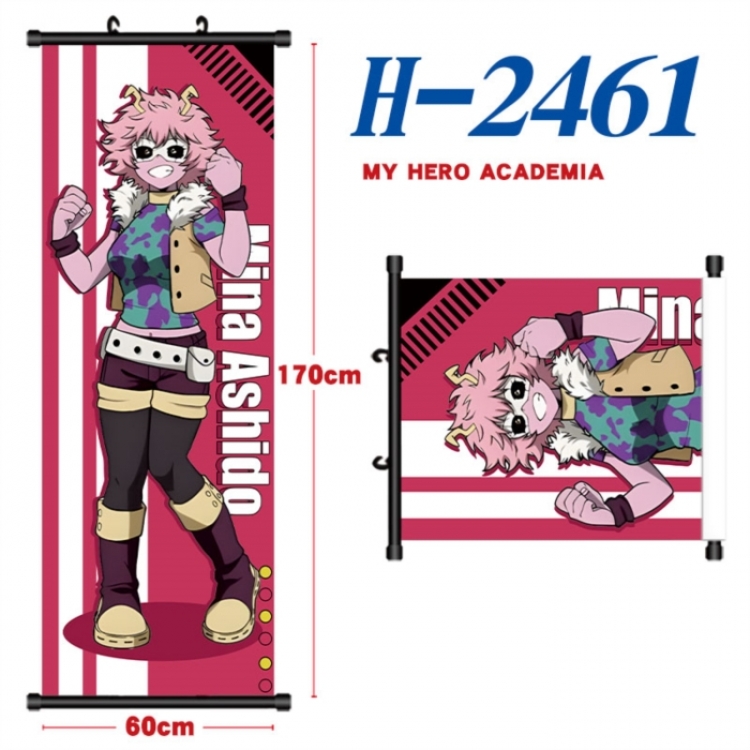 My Hero Academia Black plastic rod cloth hanging canvas painting Wall Scroll 60x170cm