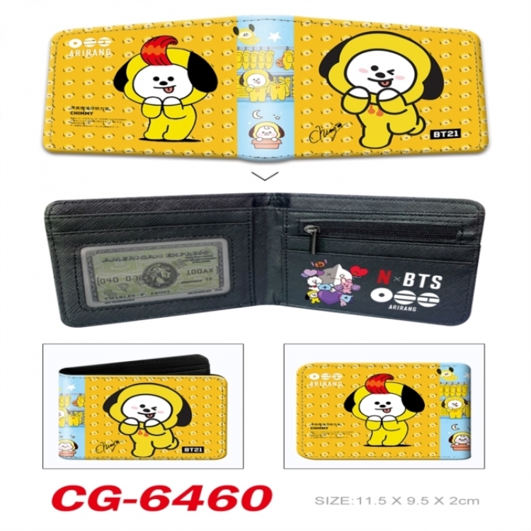 BTS 3D concave convex two fold short card wallet 11X9.5X2cm 65G