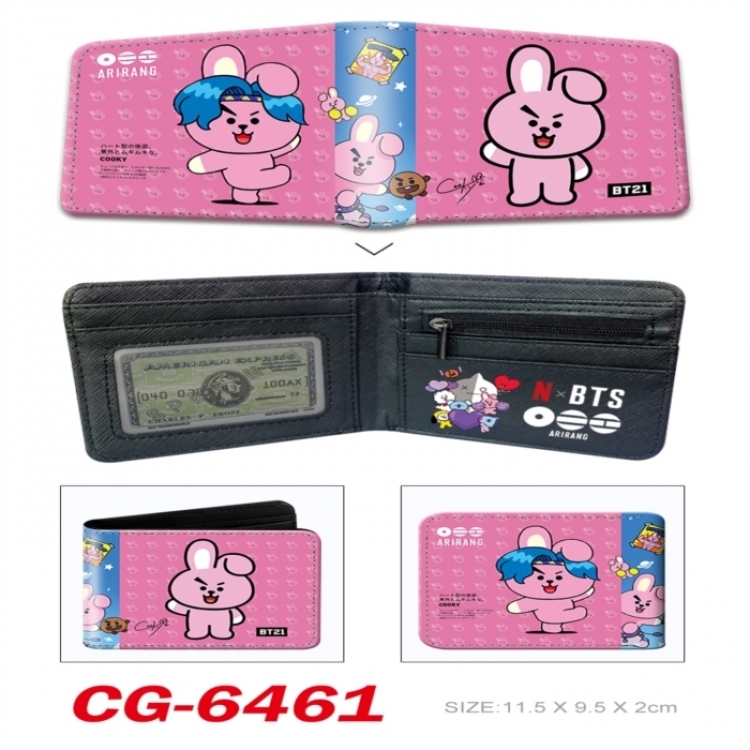 BTS 3D concave convex two fold short card wallet 11X9.5X2cm 65G
